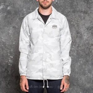 Vans Torrey Coach Jacket White Camo Men’s Size Large